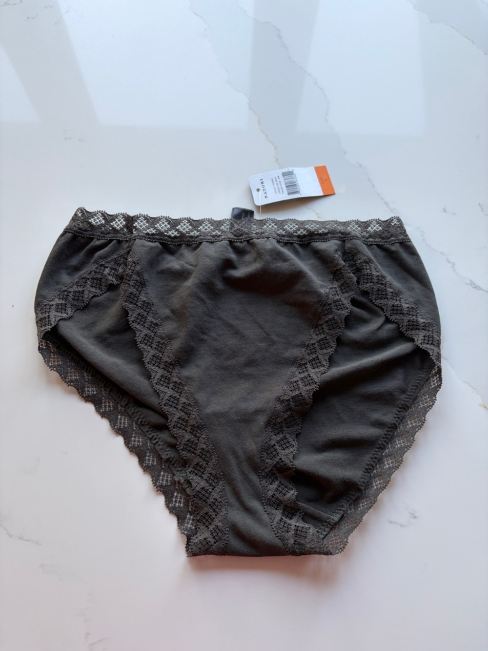 Natori Women's Bliss Cotton French Cut Panty in dark gray